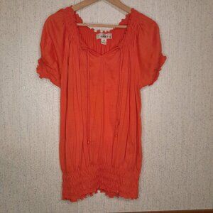 I'm in love with DEREK Plus Orange Peasant Top Size 1X